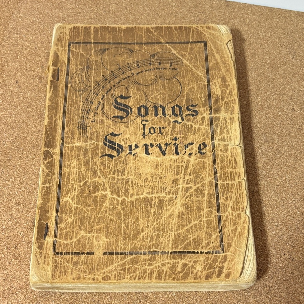 Vintage "Songs for Service" Hymn Book - Distressed Tan Cover